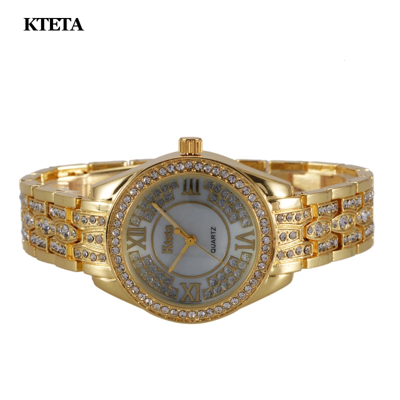 Женские золотые кварцевые часы Reloj Mujer Роскошные наручные известного бренда с