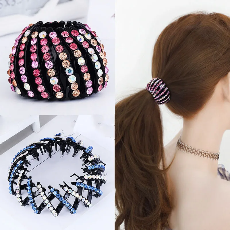 Новая мода жемчужные стразы бутон волос коготь создатель Жгут Hairgrip Hairpins аксессуары клип для женщин девочек Bezel on.
