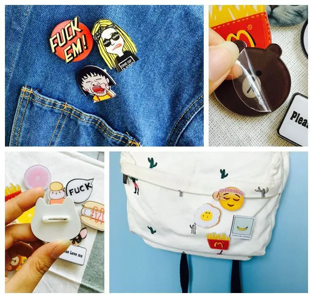 1 шт. счастливый покемон аниме значки мультфильм на Ранец акриловые бейджи