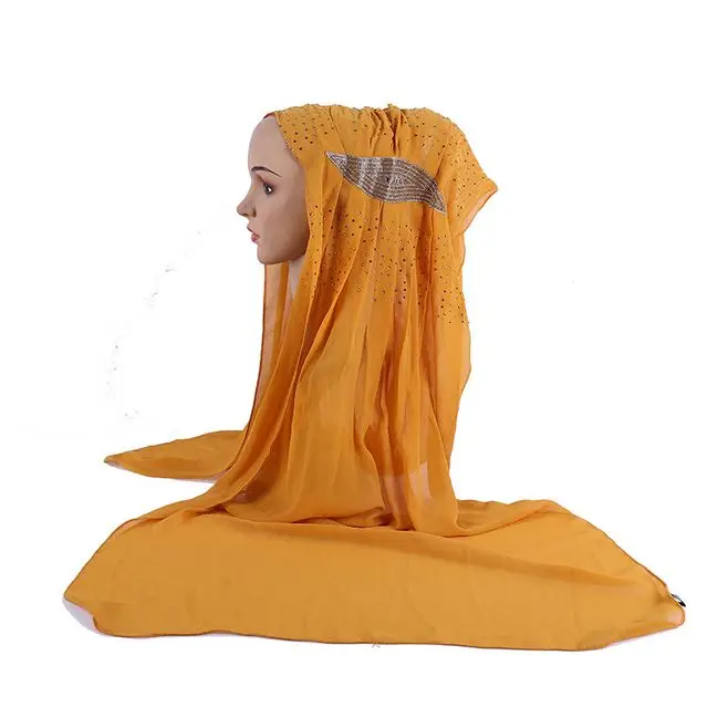 Тюрбан шифоновый летний шарф для женщин-мусульманок 70 х170 см | Тематическая