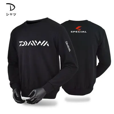 Новинка года для мужчин рыбалка костюмы с длинным рукавом Outdooe дышащая DAIWA Футболки Плюс размеры Хлопок рыбалка одежда Спорт кашемир