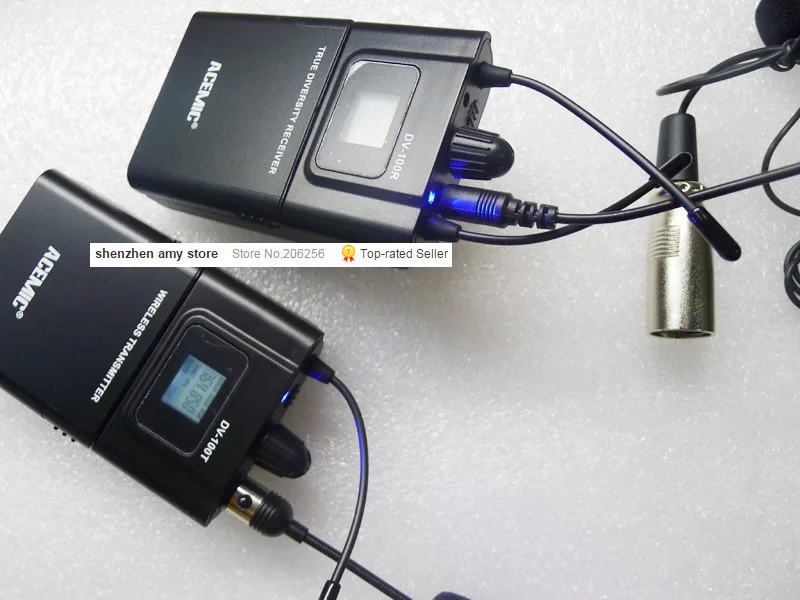 Новинка 2017 года dv 100 диверситивные интервью Беспроводной микрофон для DSLR Камера