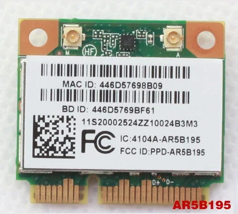 Новая беспроводная карта Wi-Fi для Bluetooth 3 0 Atheros AR5B195 AR9285 половинная Mini PCI-E Lenovo G470 G480