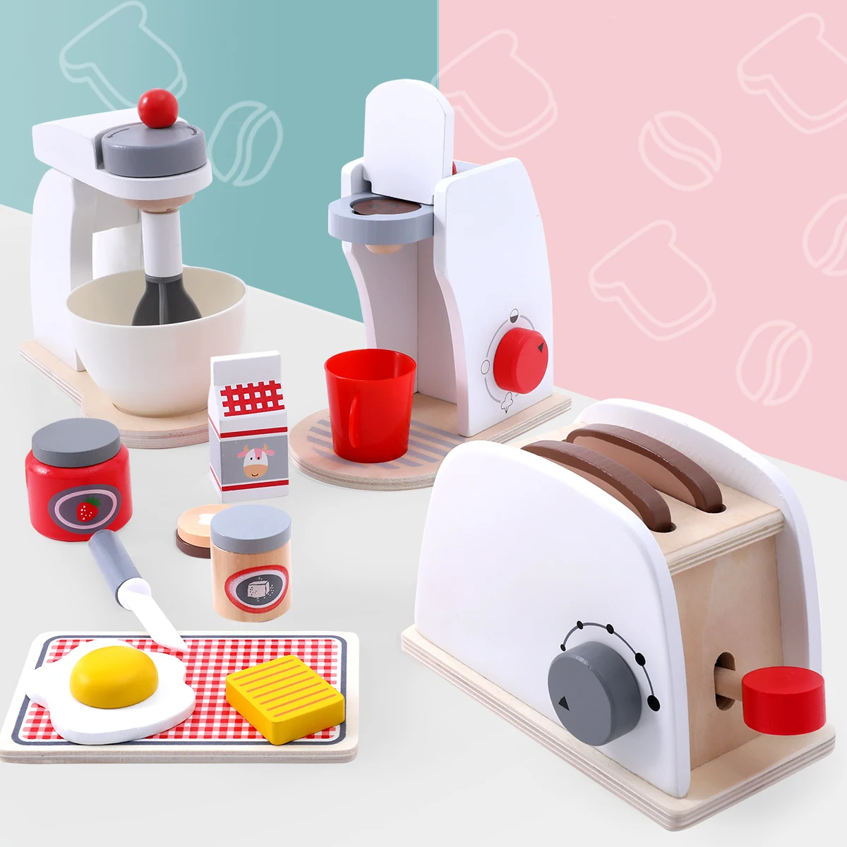 Деревянные игрушки для детей ролевые игры кухонные приготовление хлеба