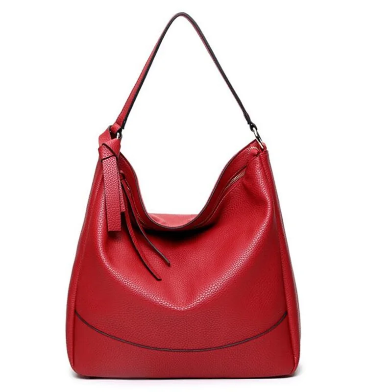 Для женщин Вместительные сумки кожаная сумка кисточкой плеча большая женский