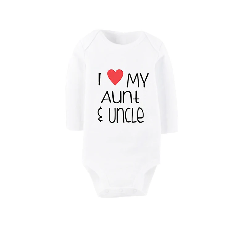 Culbutomind/Одежда для новорожденных Цвет белый одежда малышей с надписью I Love Uncle