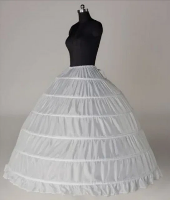 Свадебные аксессуары Петтикот Vestido Longo бальное платье кринолин нижняя юбка 6 Обручи юбка Подъюбники
