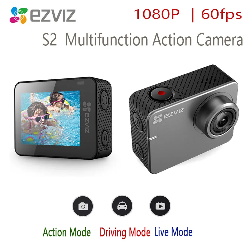 Экшн камера ezviz s2 многофункциональная спортивная прямая трансляция 1080 p60fps