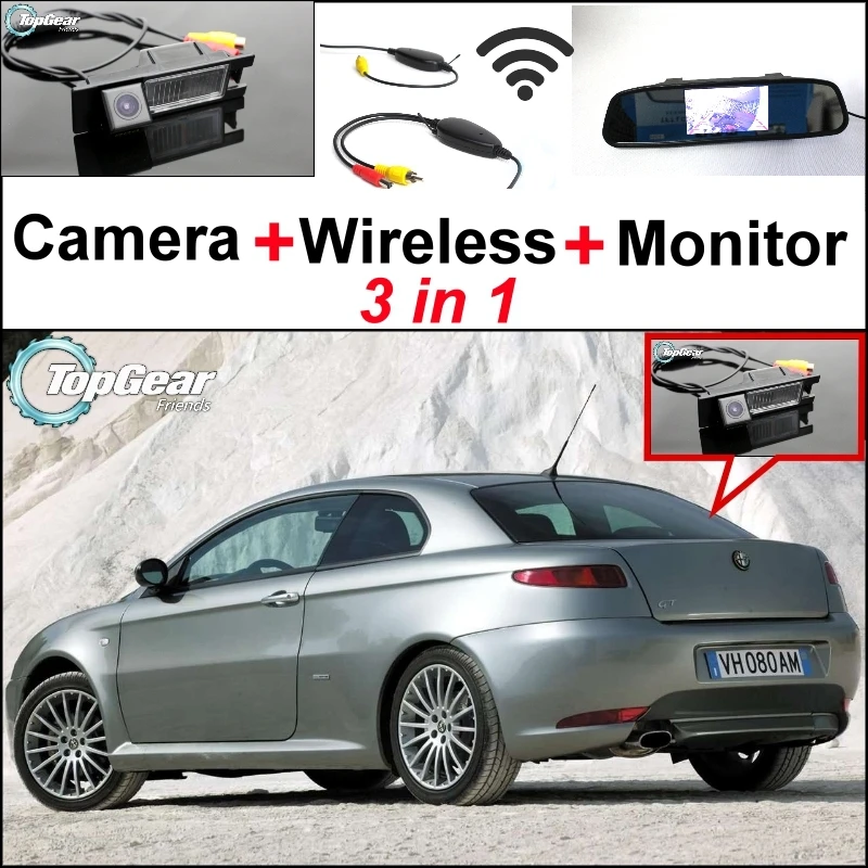 3 in1 Special WiFi Rear View Camera + Wireless Receiver Mirror Monitor EASY DIY Parking Backup System For Alfa Romeo AR GT | Автомобили и