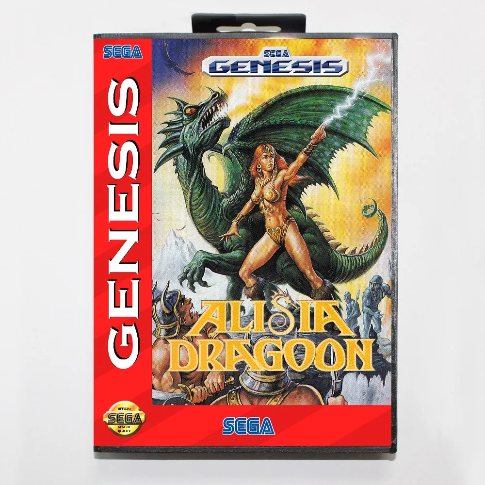 

New 16 bit MD game card - alisia dragoon with Retail box For Sega genesis system