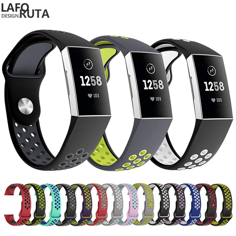 Для Fitbit Charge 3 Band Silicone Correa Charge3 для спорта на открытом воздухе сменный ремешок часов