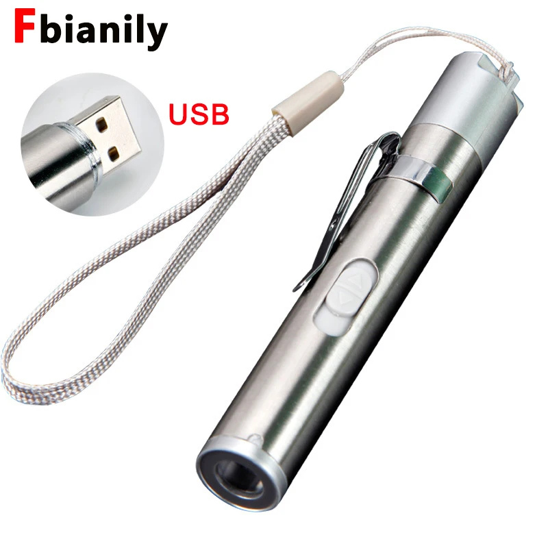 USB тактический фонарь врачей светодиодный фонарик перезаряжаемая Встроенная