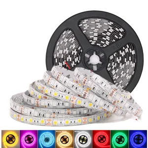 Светодиодная ленсветильник RGB, водонепроницаемая, 5 м, 300 светодиодов, 5050, 3528, 12 В постоянного тока, гибсветильник лента, декоративная лампа для дома