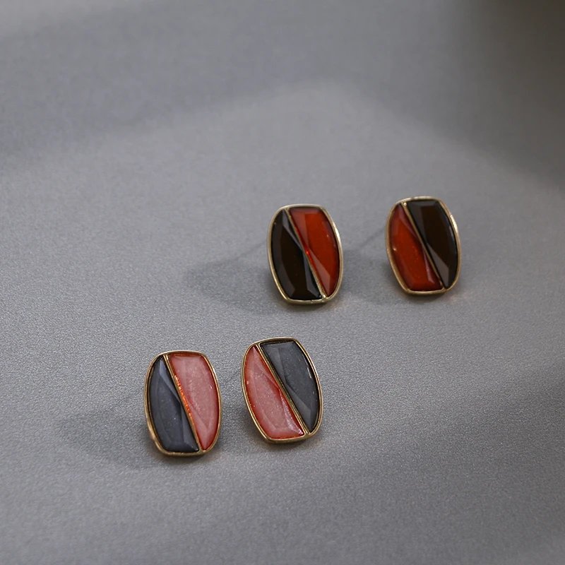 Yhpup Minimalist Cushion Geometric Stud Earrings Statement Acrylic Charm Earring For Women Party Jewelry Brincos | Украшения и