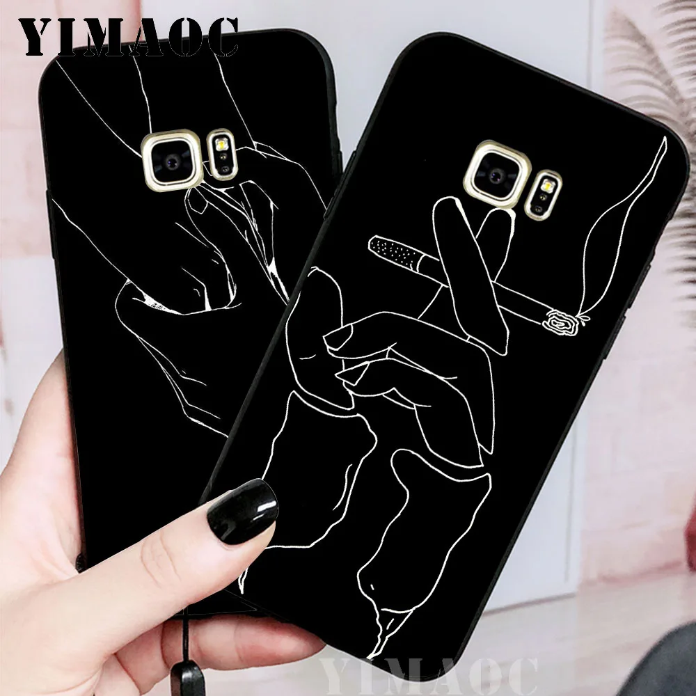 YIMAOC Линия искусства Тела Живопись мягкий чехол для samsung Galaxy S10 Plus S10e S6 S7 Edge S8 S9 J6 M10