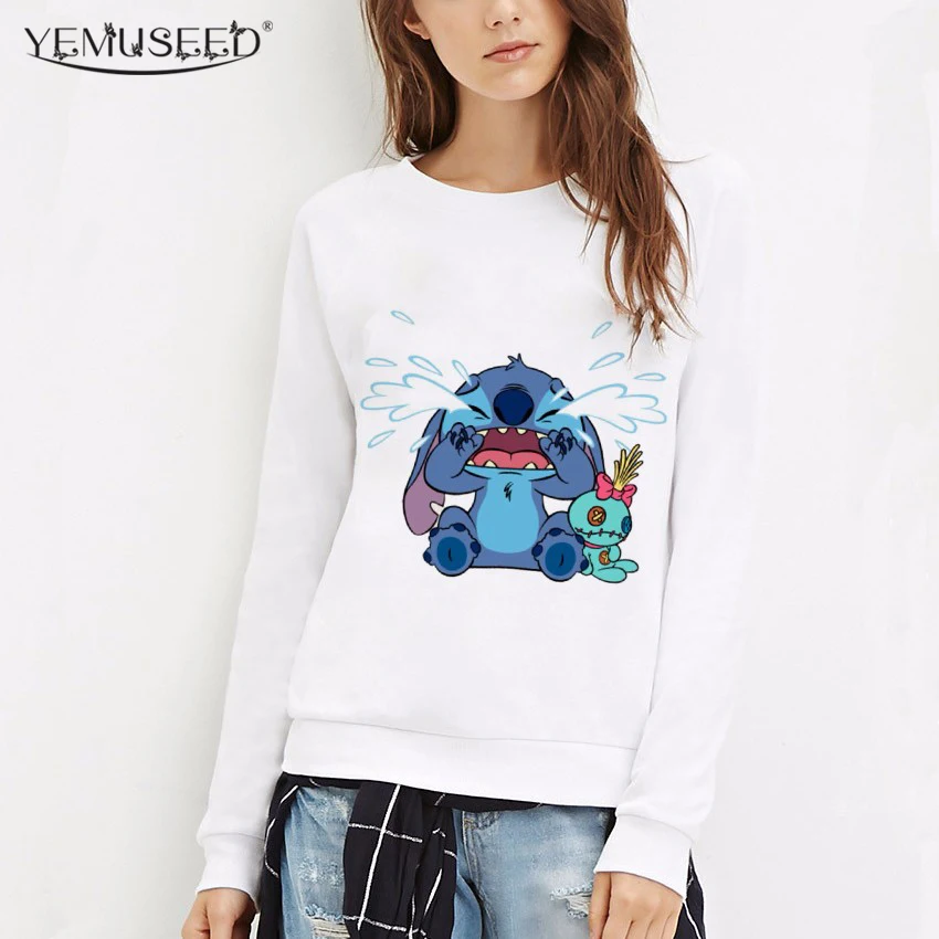 Новый дизайн дизайнерские белые свитшоты YEMUSEED в стиле Харадзюку Kwaii с длинным