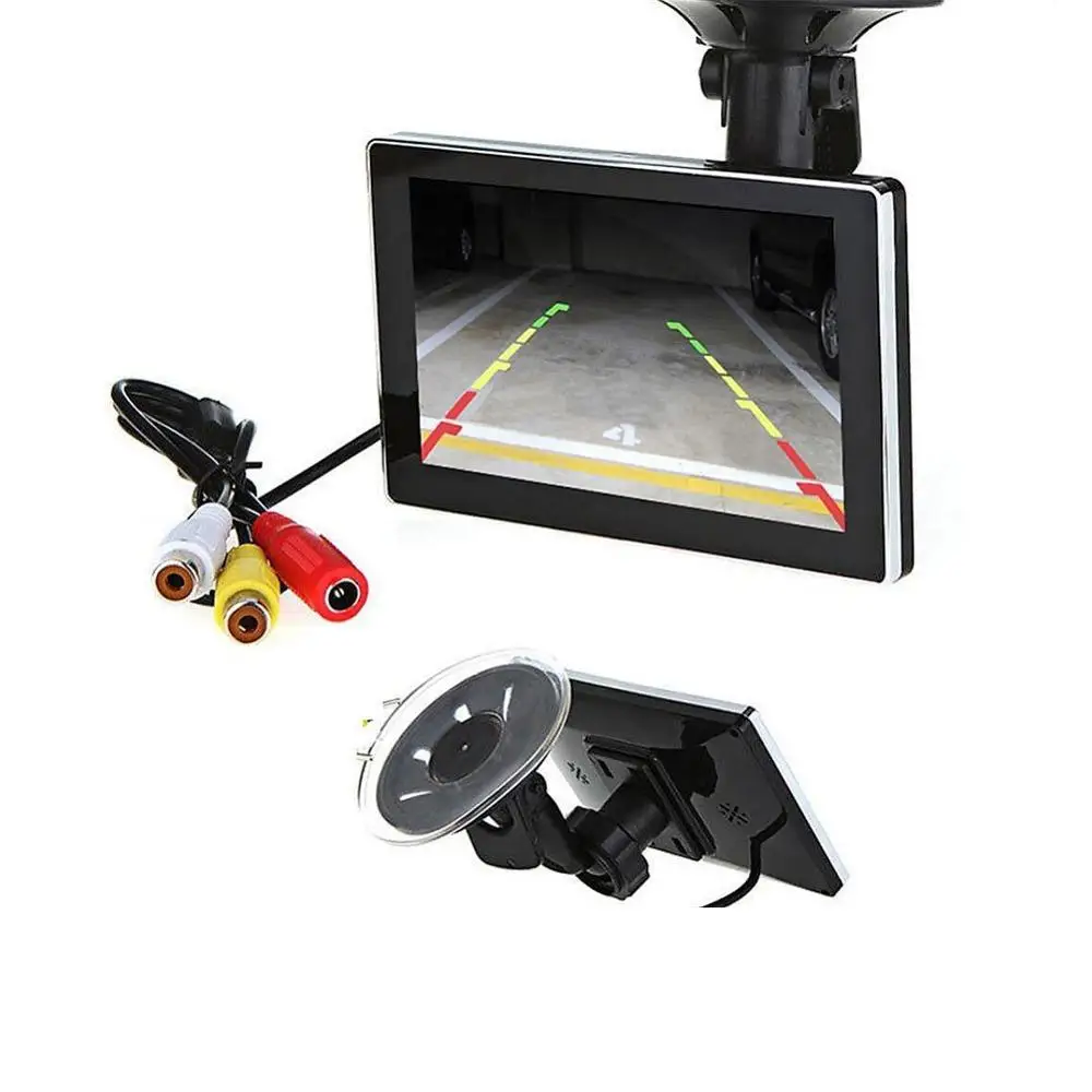 4.3 inch LCD display auto rear view backup Monitor Screen For parking reversing Anti-glare Blue car Mirror Montior car-detector |