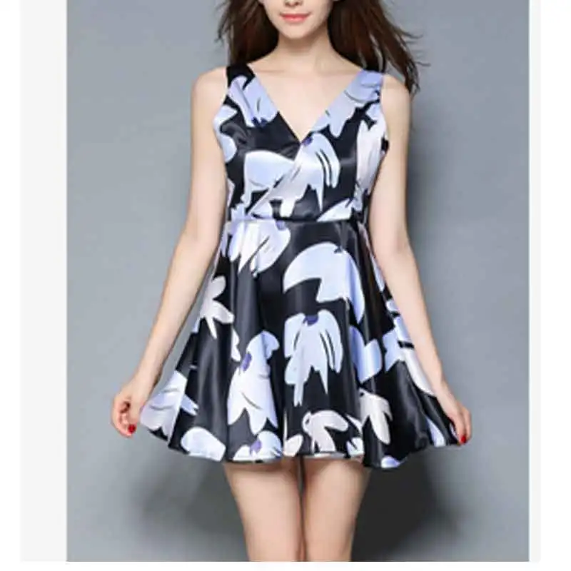 Американский Платье Полиэстер Женщин Высокого Качества Длиной До Колен