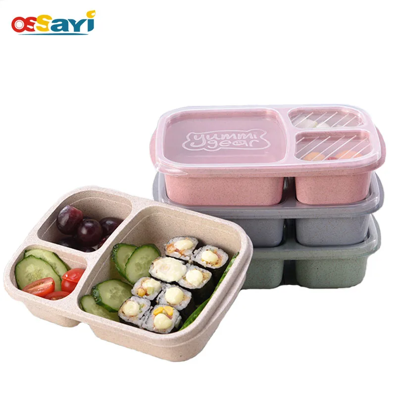 Ланч-бокс из пшеничной соломы СВЧ-посуда Bento box качественный для здоровья