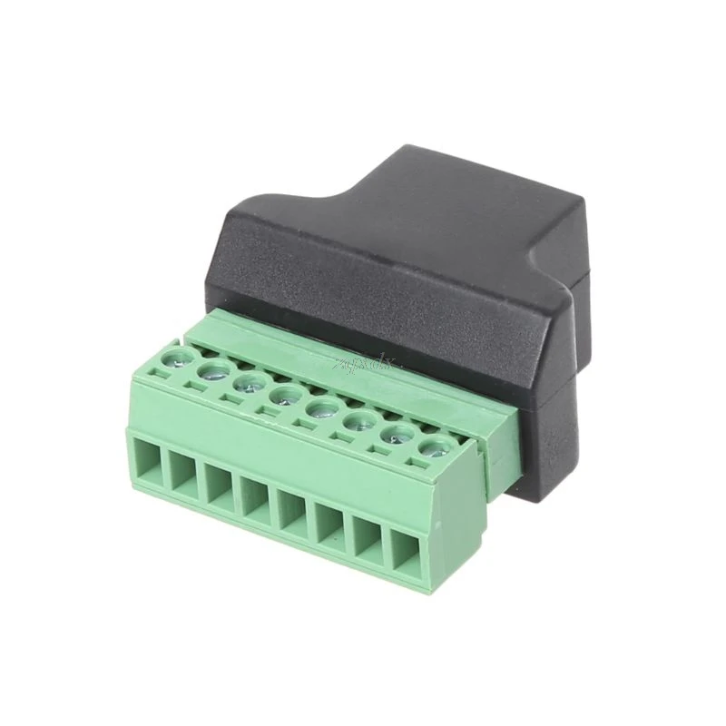 RJ45 гнездо к винтовой клемме 8 Pin разъем Ethernet кабель удлинитель адаптер Прямая