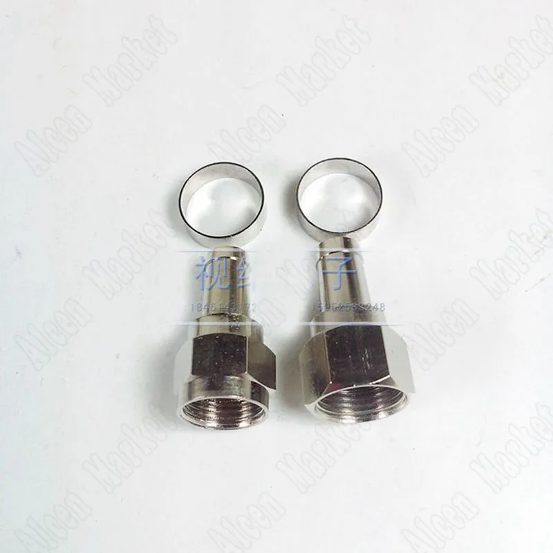 Cable TV Connector F Plug Metric System British Lengthened With Copper Ring Satellite Set-top Box 75-5f Jack |