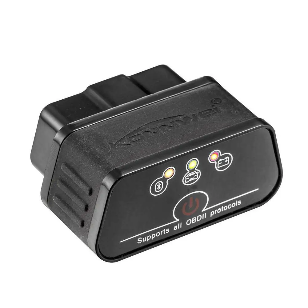Konnwei KW903 ELM327 Bluetooth 2.1 OBD2 CAN-BUS Scanner Work On Android Window Wireless Adapter With Software CD |