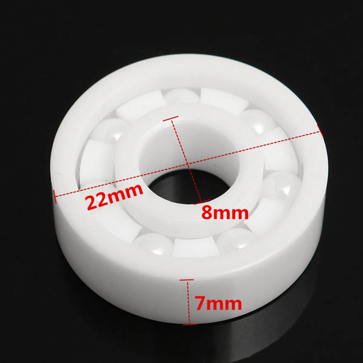1 шт. 608 Полный керамический подшипник ZrO2 шарикоподшипник 8x22x7 мм оксид циркония
