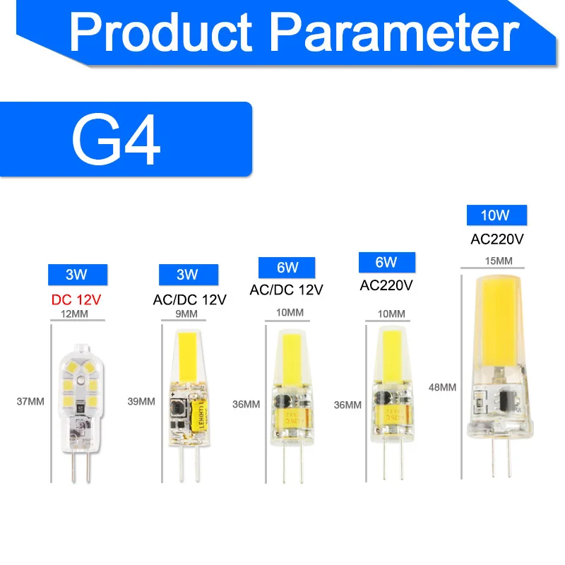 G4 светодиодный затемнения g9 светильник COB 6W 10W AC/DC 12V 220V кукурузный возможность
