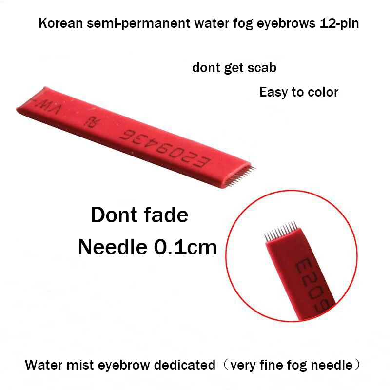 50 pieces. 12 f flat shading Microblading 14F needles permanent makeup manual eyebrows blade pin Microblade agujas tattoos | Красота и
