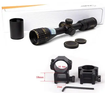 Picatinny Rings SNIPER NT 3,5-10X40 AOGL охотничьи оптические прицелы тактический оптический прицел полноразмерный стеклянный гравированный прицел с подсветкой RGB - Цвет: Picatinny Rings