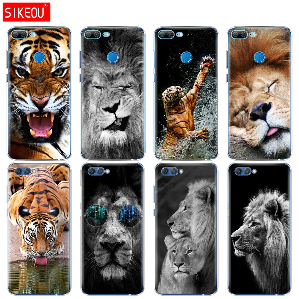Силиконовый чехол для телефона Huawei Honor 10 V10 3c 4C 5c 5x 4A 6A 6C pro 6X 7X 6 7 8 9 LITE Lion tiger Модный