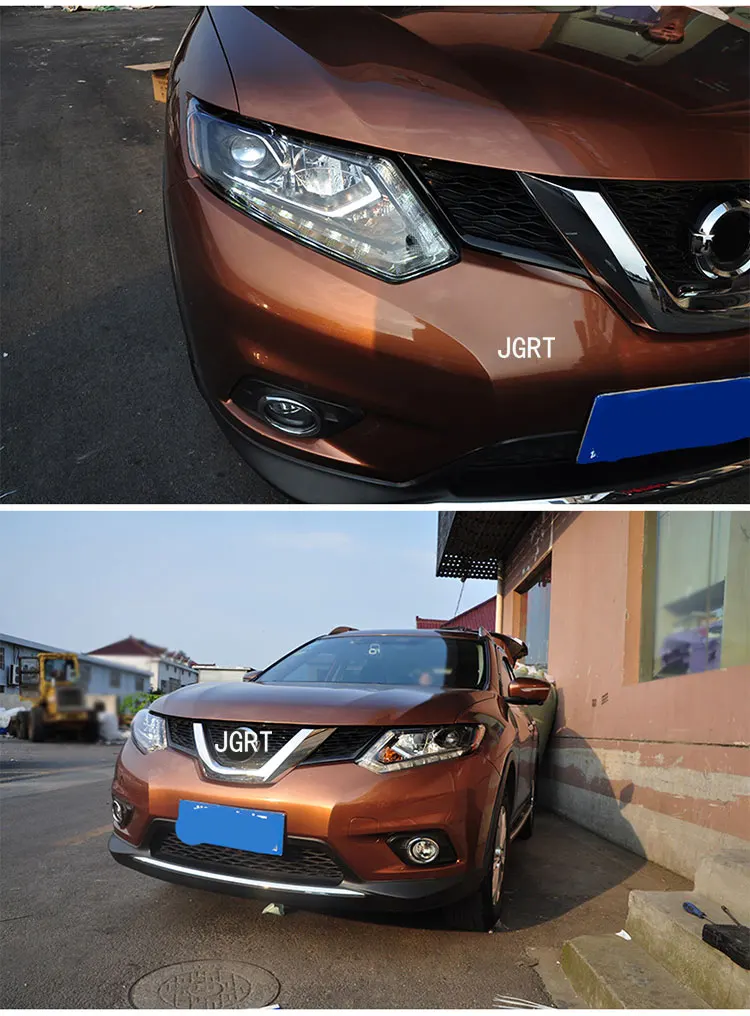 Автомобильный Стайлинг фар в сборе- для Nissan X-Trail douleu Angel Eye светодиодный DRL Объектив двойной луч H7 H7 hid комплект с 2 шт