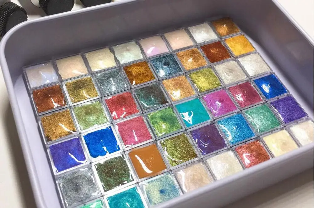 Однотонная Акварельная краска для торта 48 цветов перламутровый пигмент