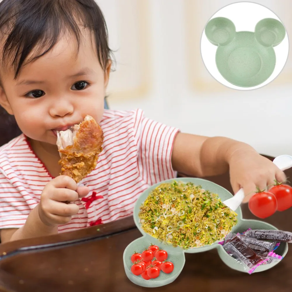 3 сетки мультфильм Мышь Форма Bowl блюда Дети младенческой Детские риса кормления