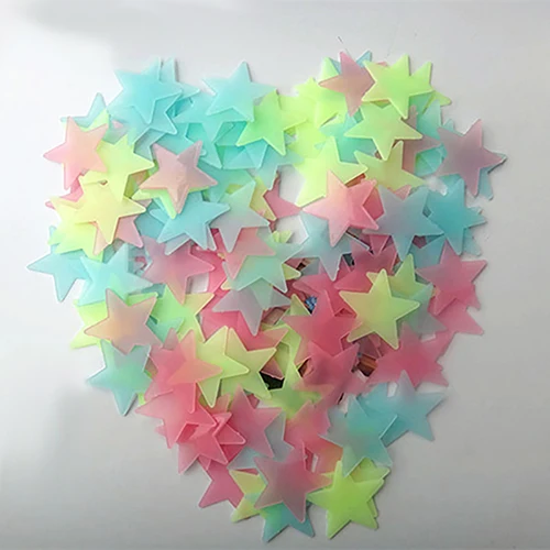 100/40 шт. 3D светится в темноте звезды наклейка на потолок стены s милый домашний