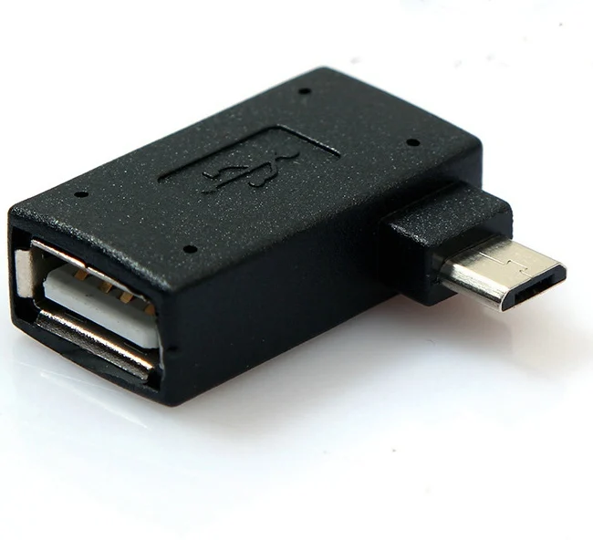 90 градусный Угловой Micro USB 2 0 хост адаптер OTG конвертер с портом питания|usb adapter