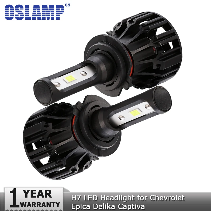 Oslamp COB 72 Вт 8000lm H7 H1 Hi lo Beam светодиодные лампы для фар DC12v 24v Автомобильные фары Chevrolet