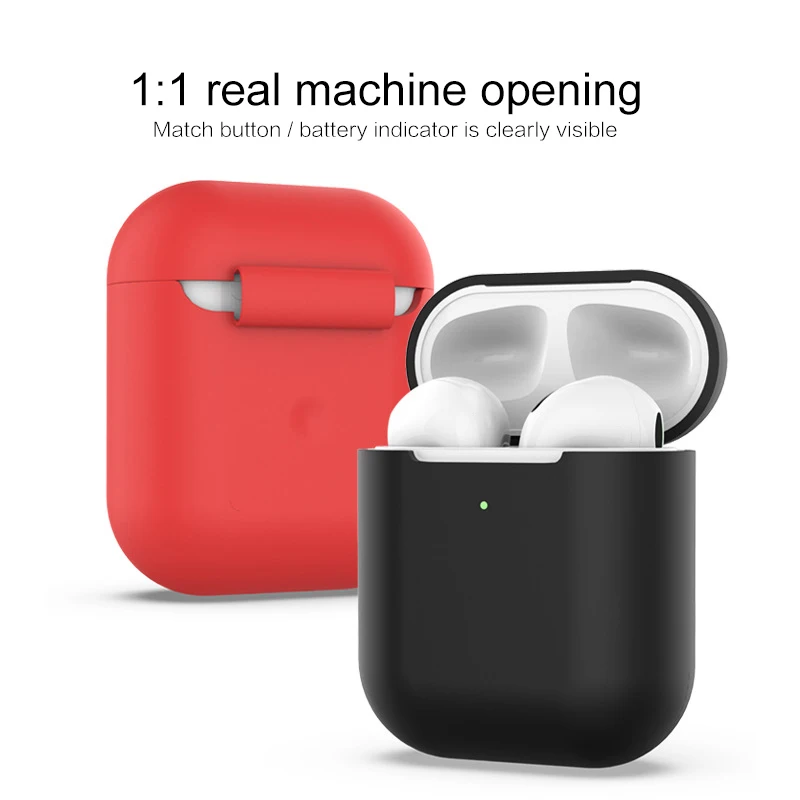 Мягкий силиконовый чехол для Apple Airpods2 противоударный чехол для Apple AirPods 2 утолщение кожухи головных телефонов Air Pods2 защитный чехол