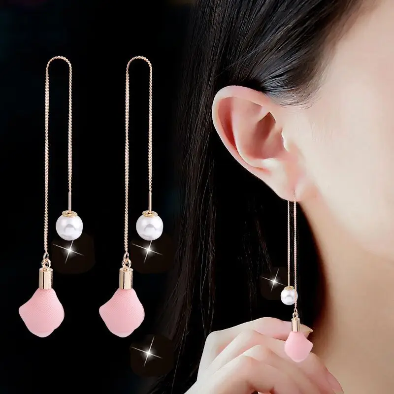Серьги-подвески с длинными кисточками женские висячие ювелирные украшения в