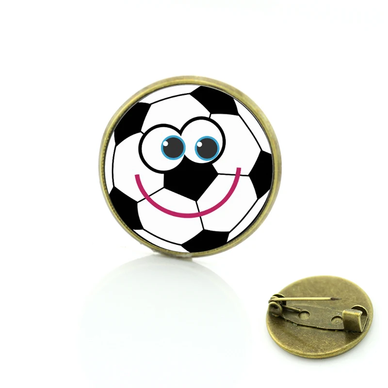 Tafree модные футбольных команд подарок Мода Футбол стекла фото мужчины знак Броши