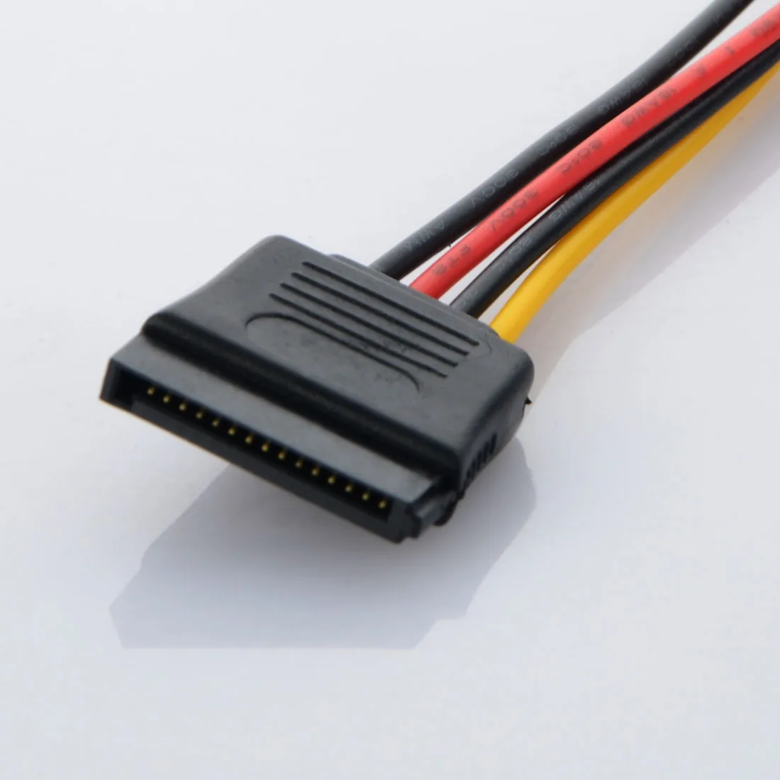 Новый 50 см кабель адаптера питания 15 Pin SATA штекер к двойному Molex 4 IDE HDD