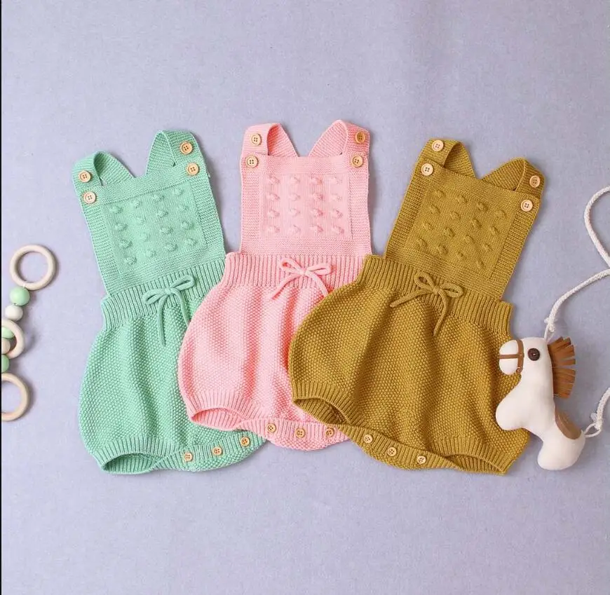 

Knitted Baby Clothes Newborn Baby Romper Cotton Toddler Infant Baby Jumpsuit Baby Girl Boy Romper Overalls Onesie Clothes