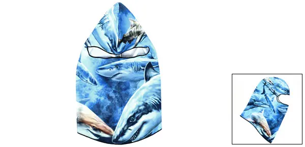 Голубая Акула Отпечатано Эластичный Спортивный Велосипед Cap Hat Балаклава Гуд |