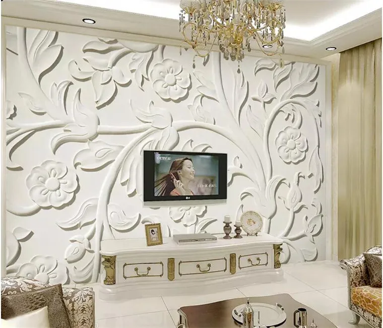 Пользовательские обои красивые 3d фотообои Европейский резной фон для гостиной