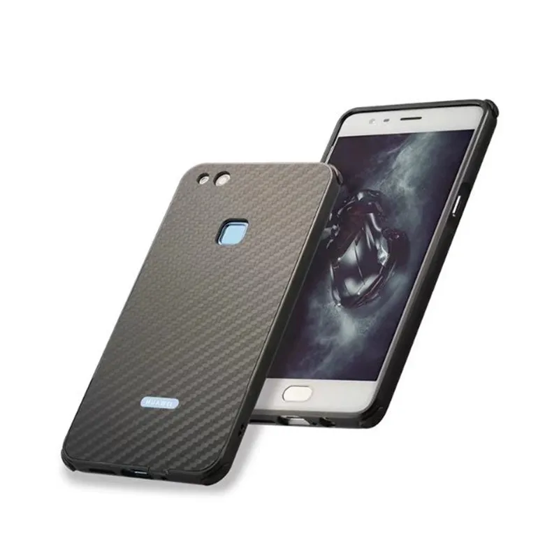 ZEALLION For Huawei P10 Lite Luxury Plating Aluminum Metal Frame + Carbon Fiber Hard PC Shockproof Back Cover | Мобильные телефоны