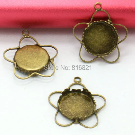 Пустая основа ободка 15 мм внутренняя круглая корона гнездо w/ a петля звезда