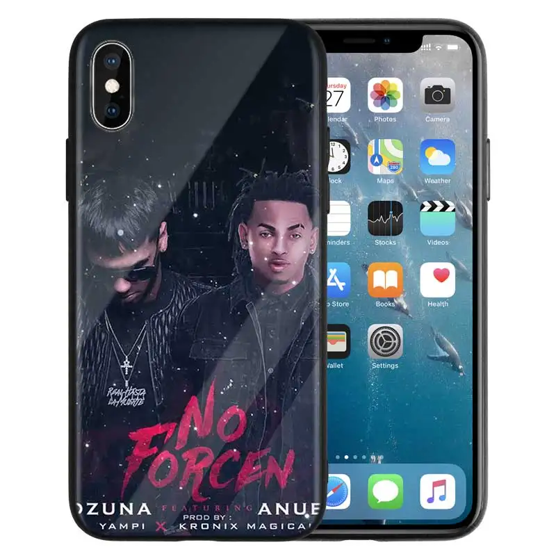 Винтажный чехол Anuel Aa Ozuna чехол для iPhone 7 для iPhone X 7 6 8 Plus, чехол из закаленного стекла для iPhone 11 11Pro XS MAX XR Shell - Цвет: 05