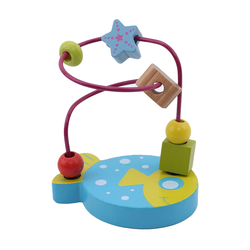 Деревянные игрушки Монтессори для мальчиков и девочек деревянные круги бусины