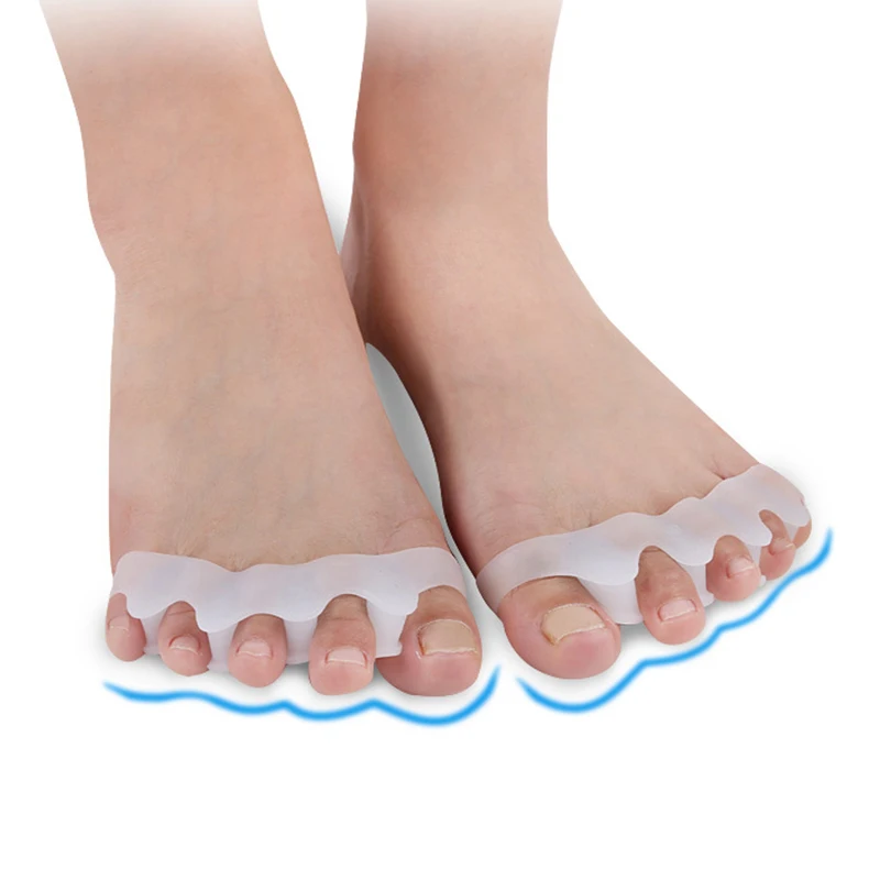 1 пара разделитель для пальцев ног Hallux Valgus-toed для костей стопы Аутентичные бандаж на палец коррекции ортезы корректирующие стельки P0054
