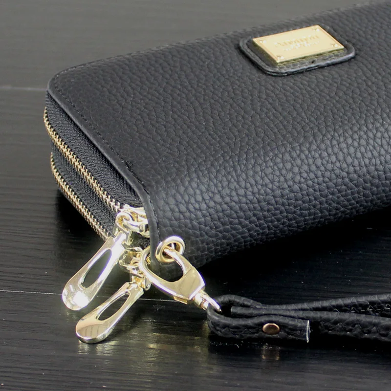 Для женщин кожа длинные женские кошельки кредитной держатель для карт молния
